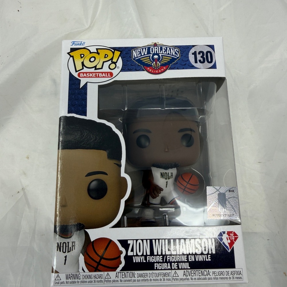 Funko Pop NBA Zion Williamson New Orleans Pelicans 130 75th Anniversary Figure